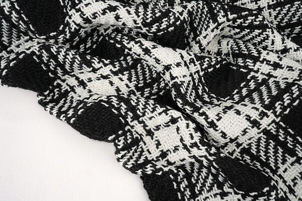 Bouclé Carreaux Amara Noir - Blanc Bouclé Carreaux Amara Noir - Blanc