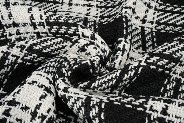 Bouclé Quadri Amara Nero - Bianco Bouclé Quadri Amara Nero - Bianco