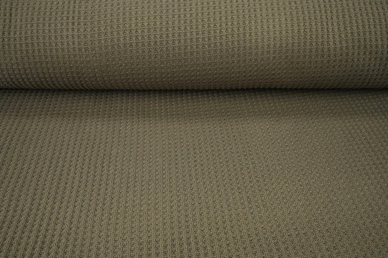 Waffle Big Knit Army Green