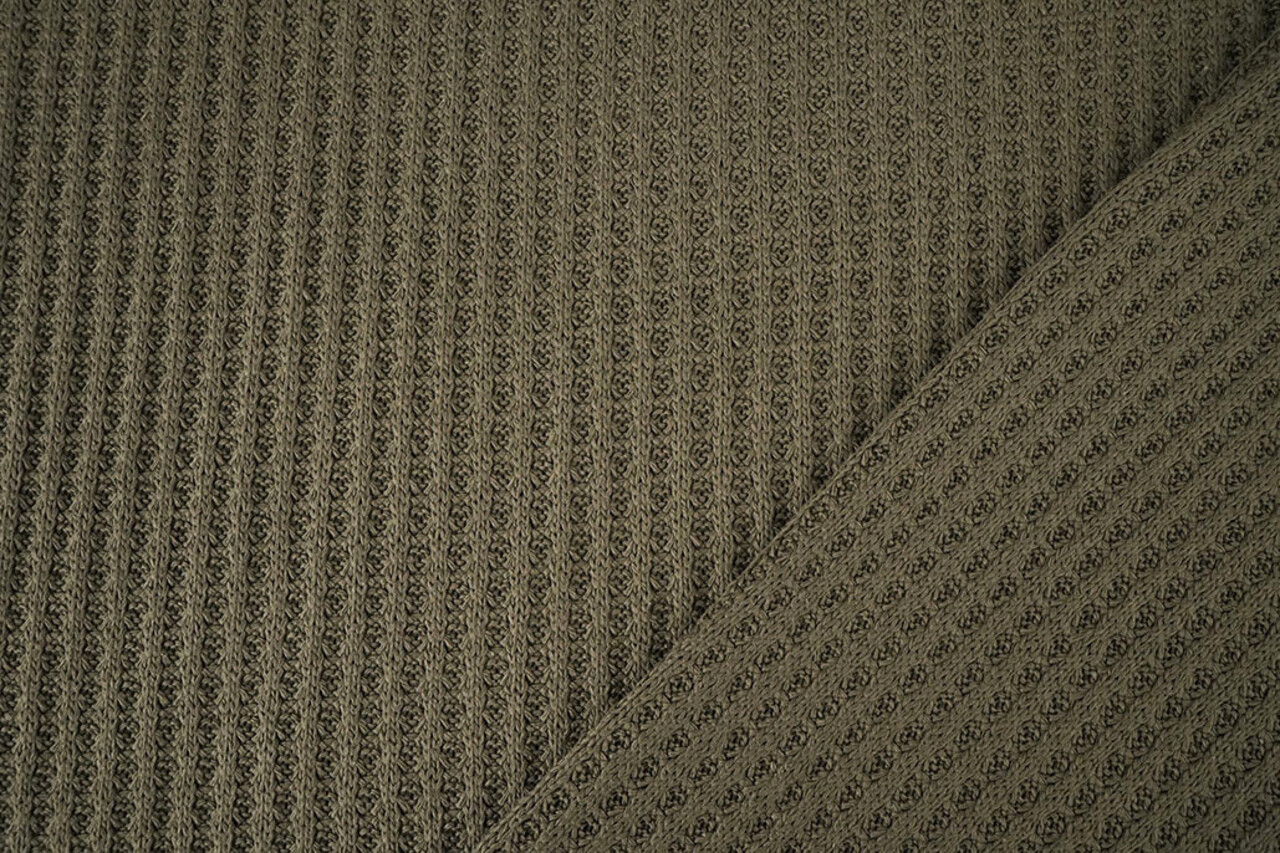 Gestrickte Waffel Armeegrün