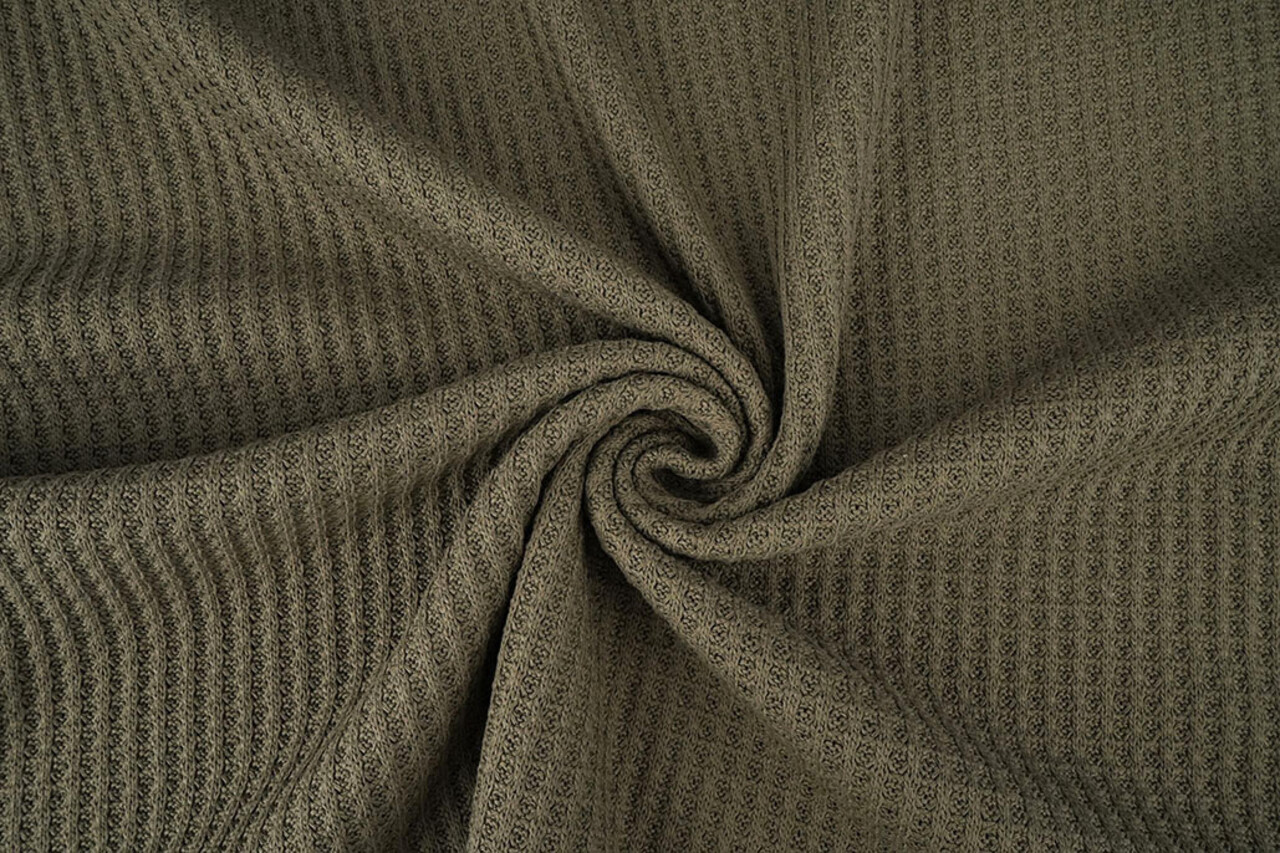 Gestrickte Waffel Armeegrün