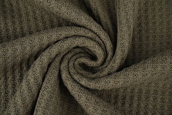 Gestrickte Waffel Armeegrün