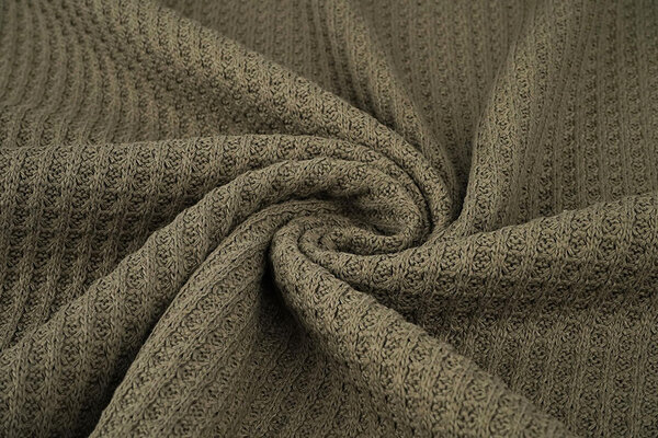 Waffle Big Knit Army Green