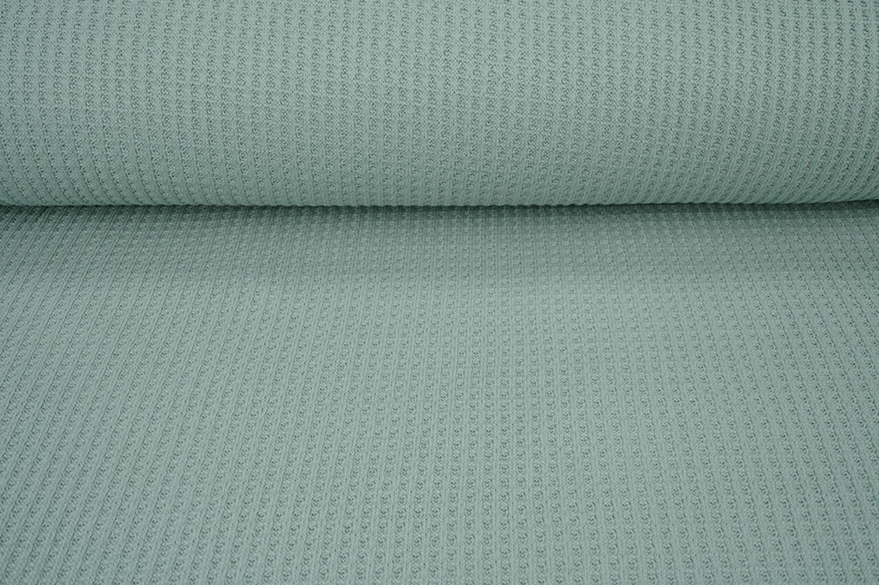 Waffle Big Knit Old Green