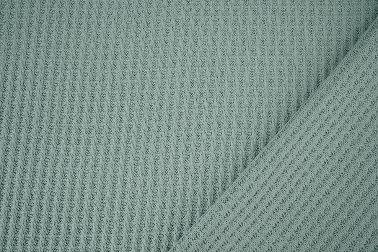 Waffle Big Knit Old Green