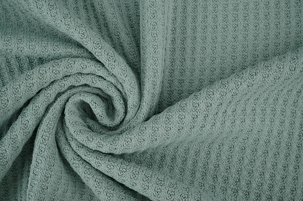 Waffle Big Knit Old Green