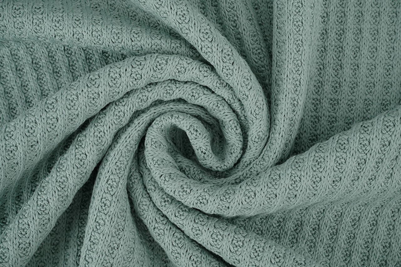 Waffle Big Knit Old Green