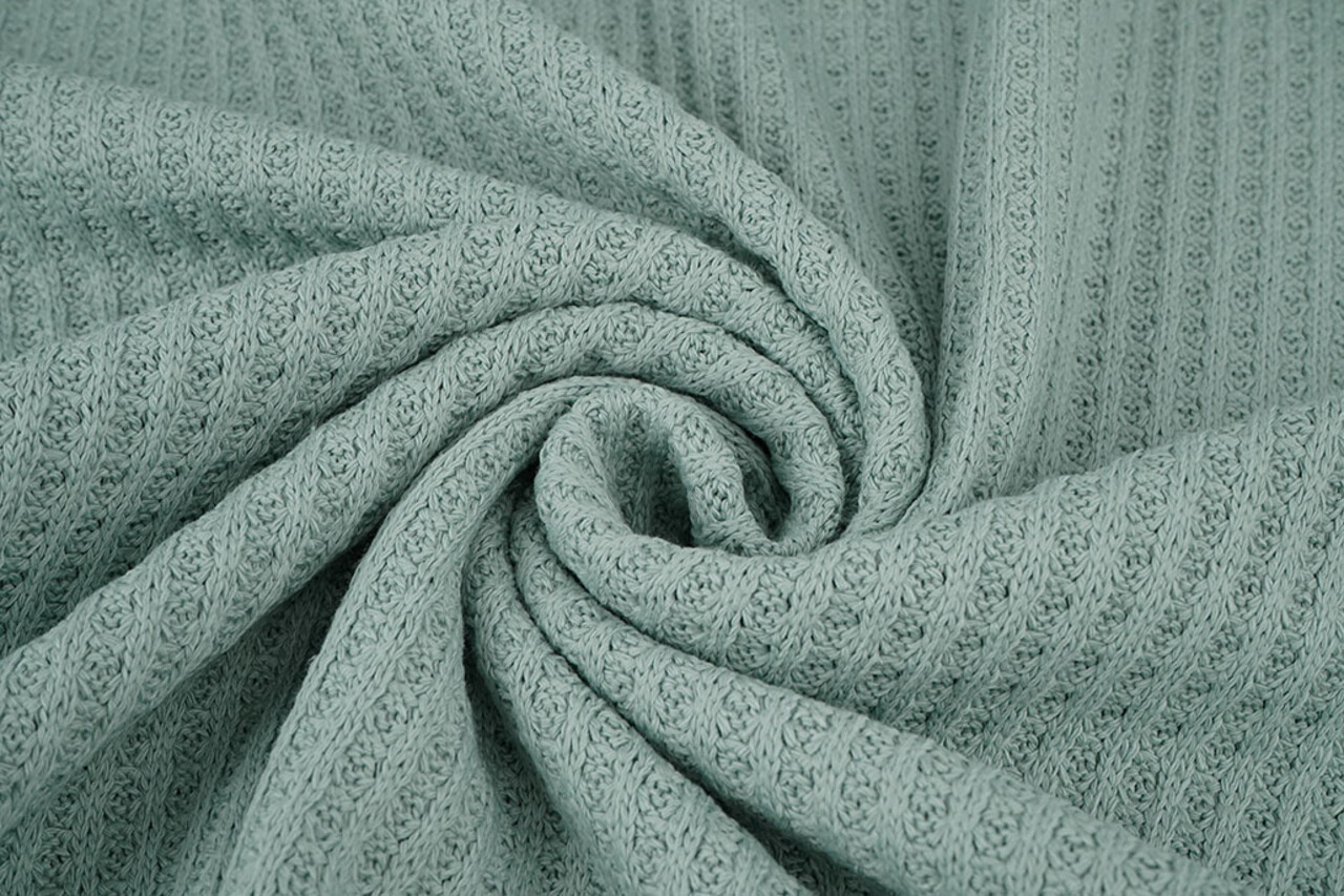 Gestrickte Waffel Altgrün