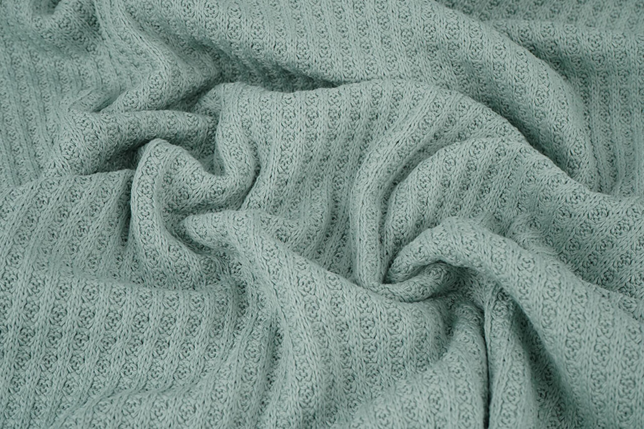 Gebreide Wafel Oud Groen