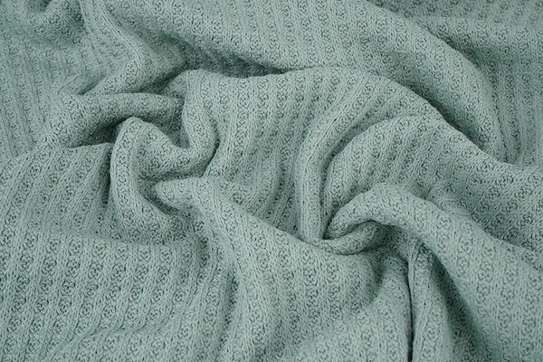 Waffle Big Knit Old Green