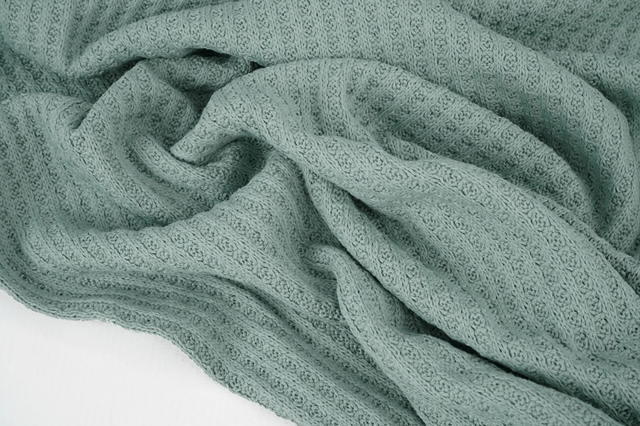 Gestrickte Waffel Altgrün