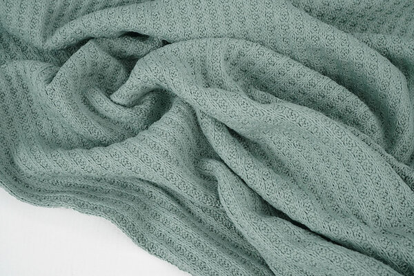 Waffle Big Knit Old Green