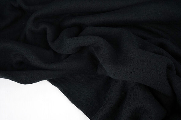 Jersey Coton Double Gaze Collino Noir Jersey Coton Double Gaze Collino Noir