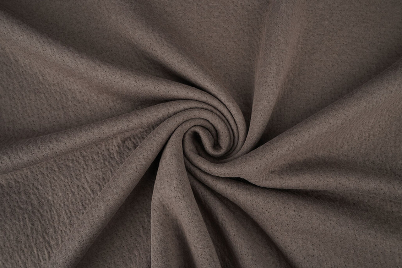 Jersey Coton Double Gaze Collino Taupe Jersey Coton Double Gaze Collino Taupe
