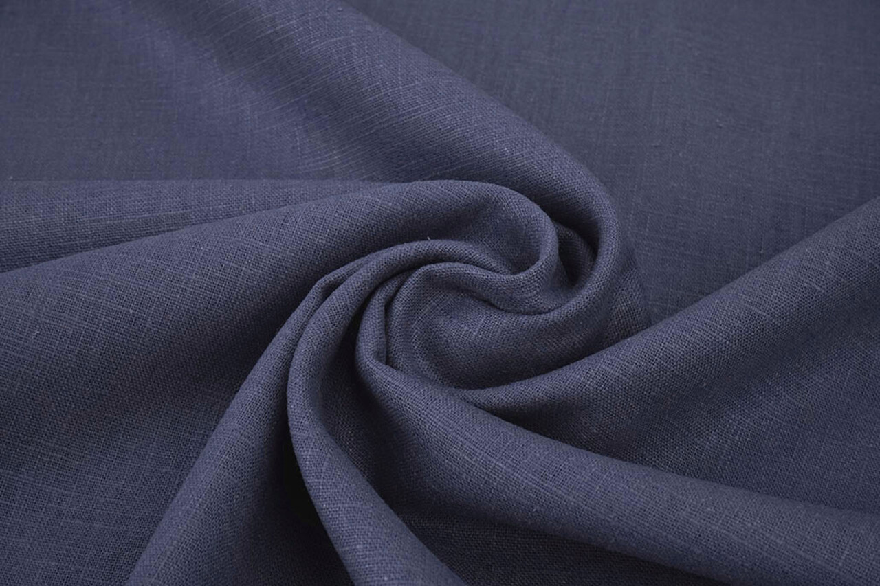 Oeko-Tex®  Gewaschenes Leinen Indigo Blau