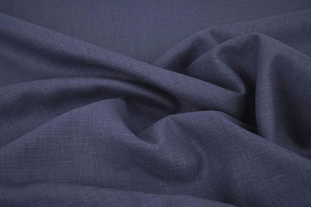 Oeko-Tex®  Washed Linen Indigo Blue