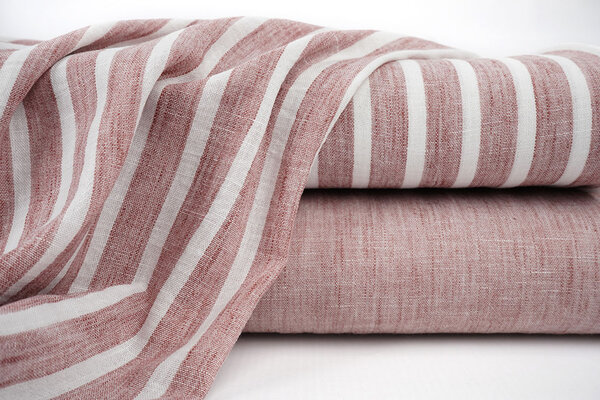 Linnenlook Strepen Cerise Rood