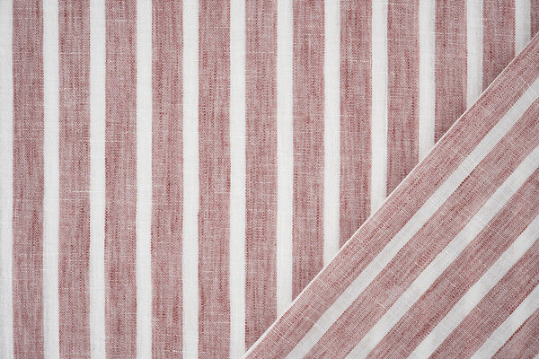 Linenlook Stripes Cerise Red