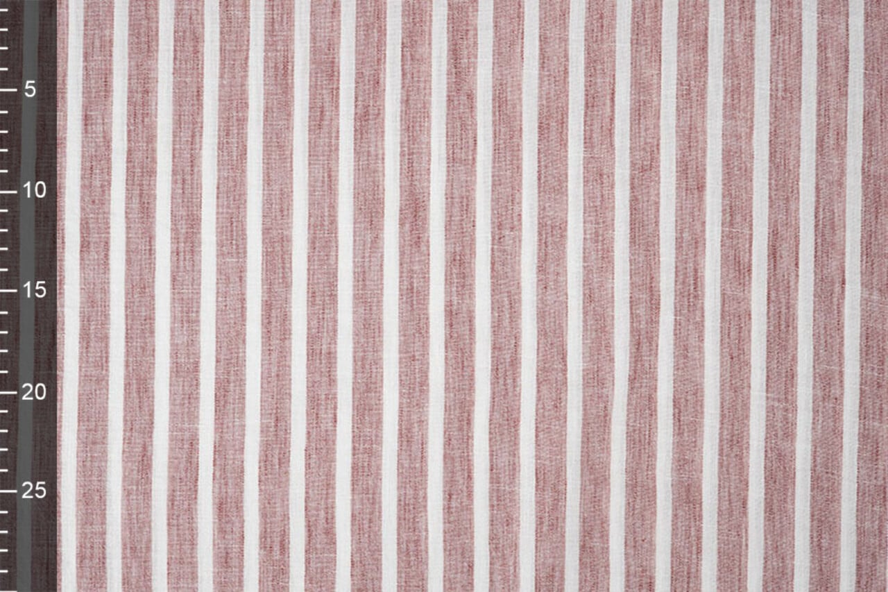 Effetto Lino Righe Cerise Rosso Effetto Lino Righe Cerise Rosso