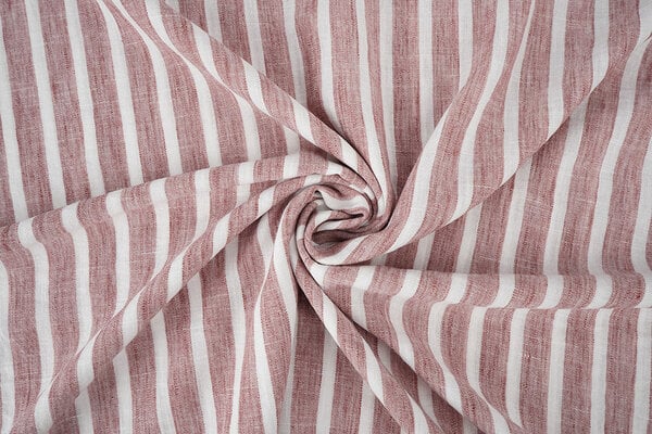 Effetto Lino Righe Cerise Rosso Effetto Lino Righe Cerise Rosso