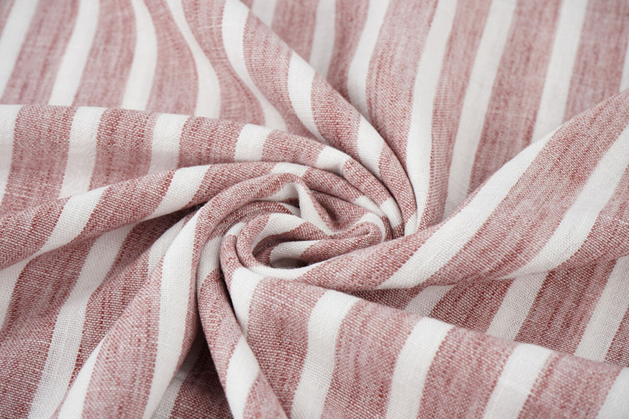 Efecto Lino Rayas Cerise Rojo Efecto Lino Rayas Cerise Rojo