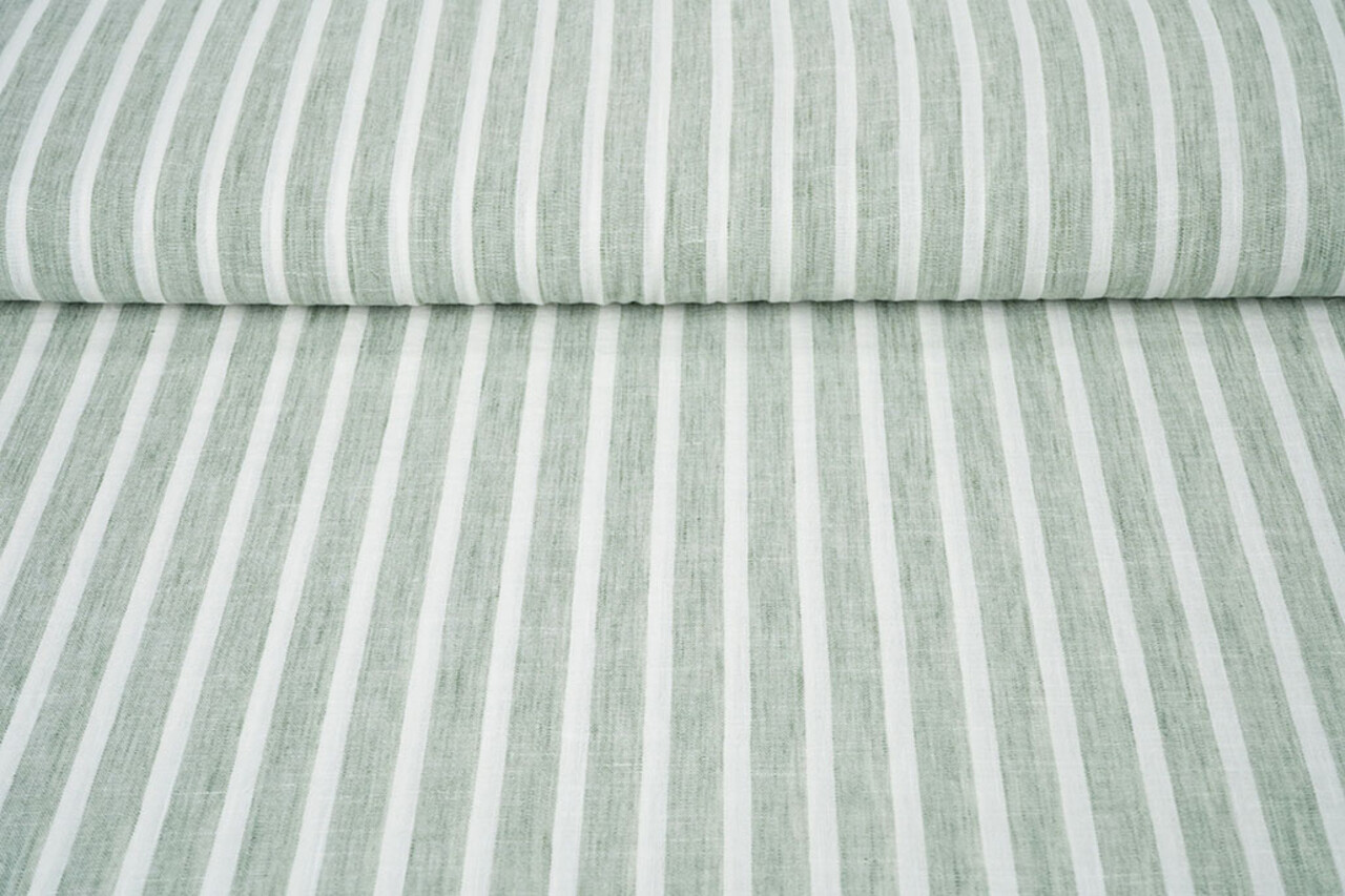 Linnenlook Strepen Oud Groen