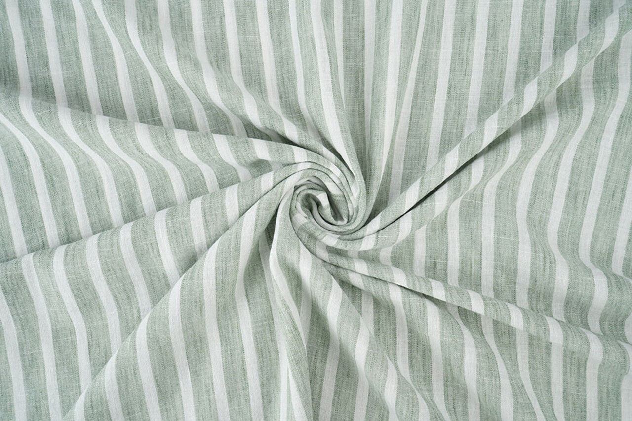 Effetto Lino Righe Verde Antico