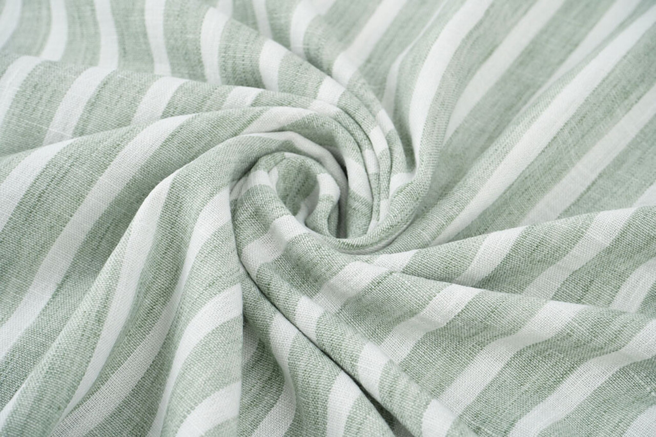 Effetto Lino Righe Verde Antico