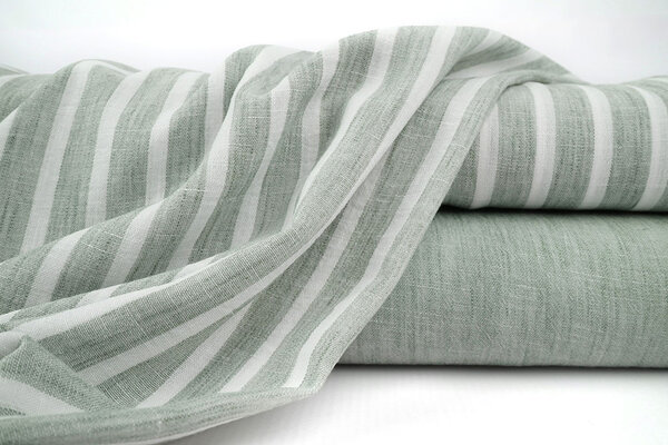 Linenlook Stripes Old Green