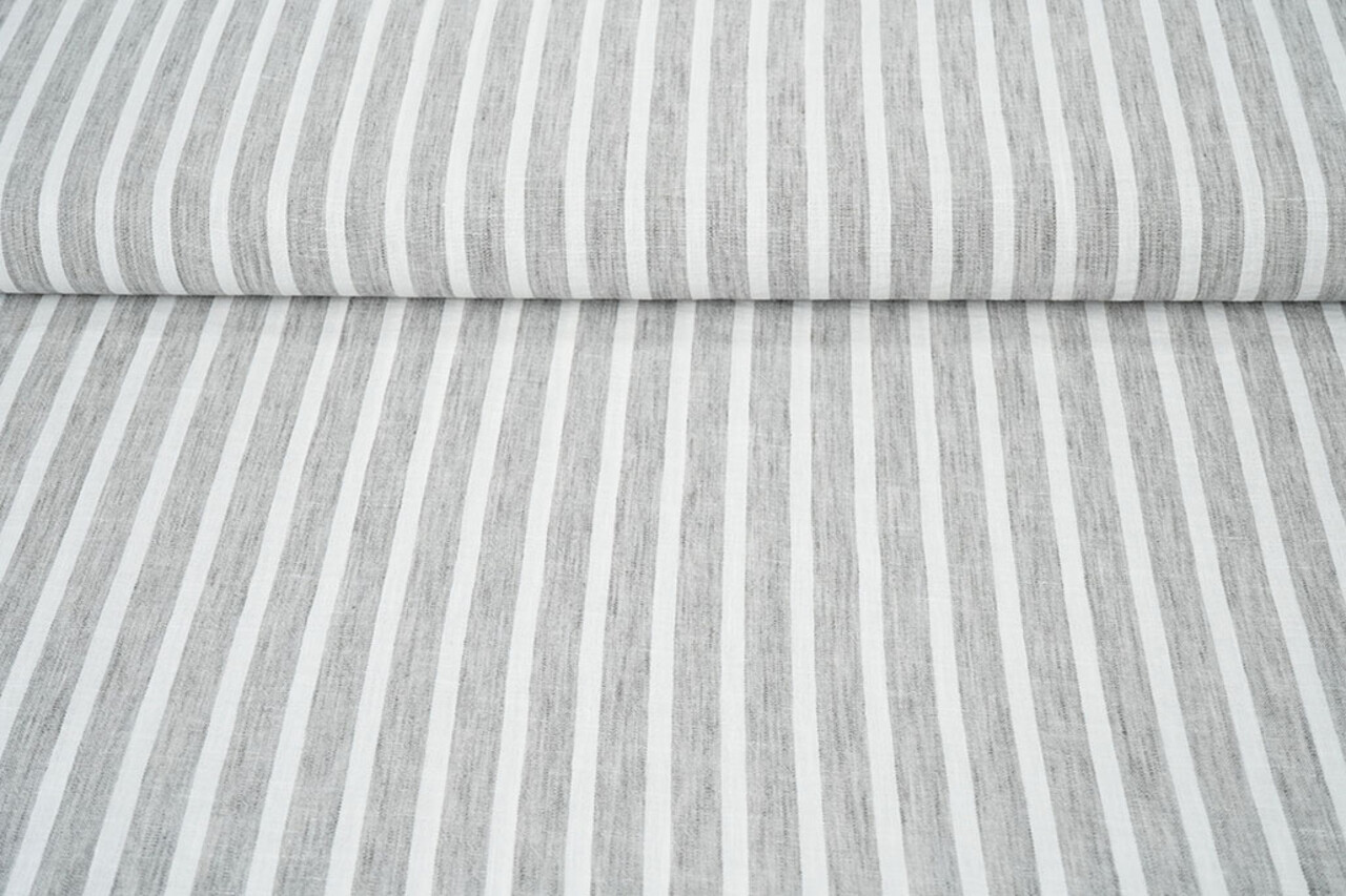Linnenlook Strepen Grijs