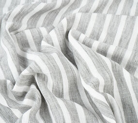 Leinenoptik Streife Grau