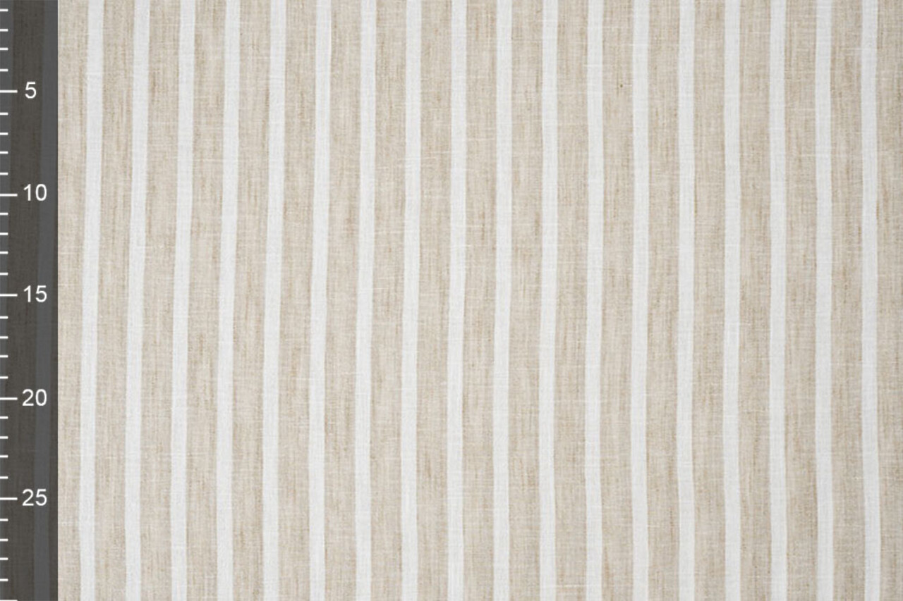 Linnenlook Strepen Beige