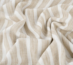 Linnenlook Strepen Beige
