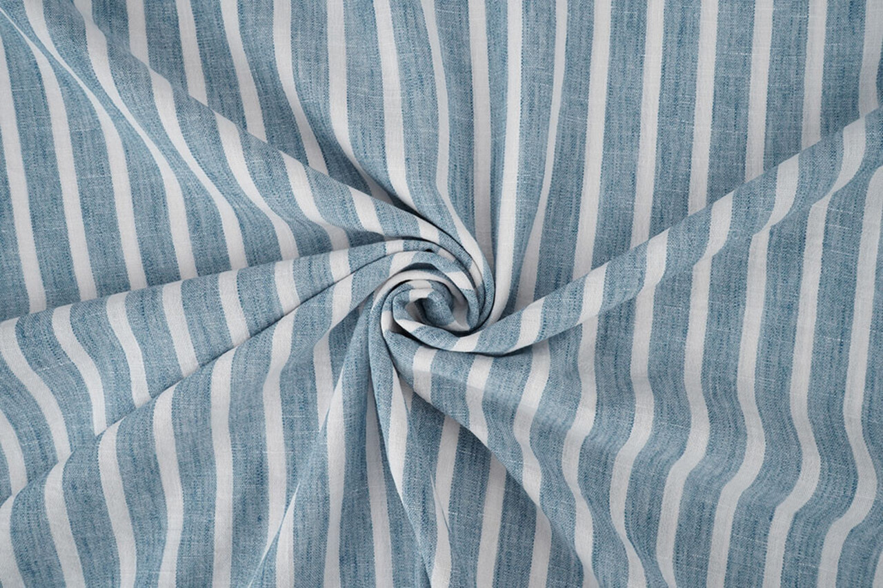 Effetto Lino Righe Denim Effetto Lino Righe Denim