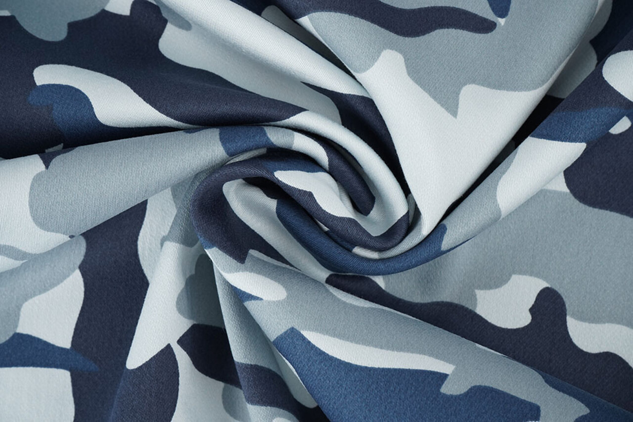 Camouflage Denim Blau