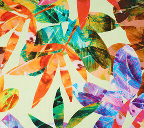 Cotton Jersey Leaves Cato Green