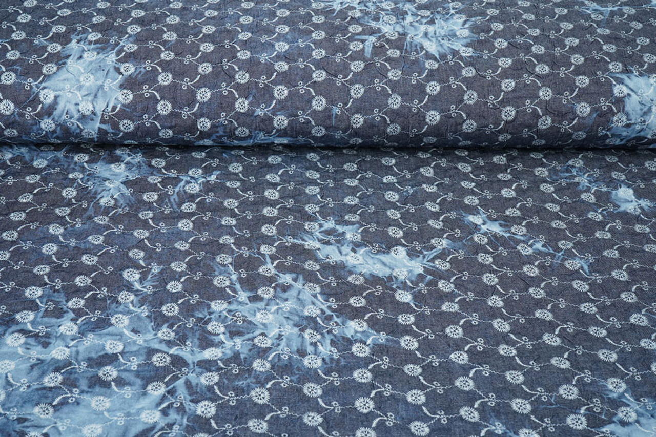 Bedrukte Crinkle Jeans Josephine