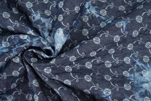 Bedrukte Crinkle Jeans Josephine