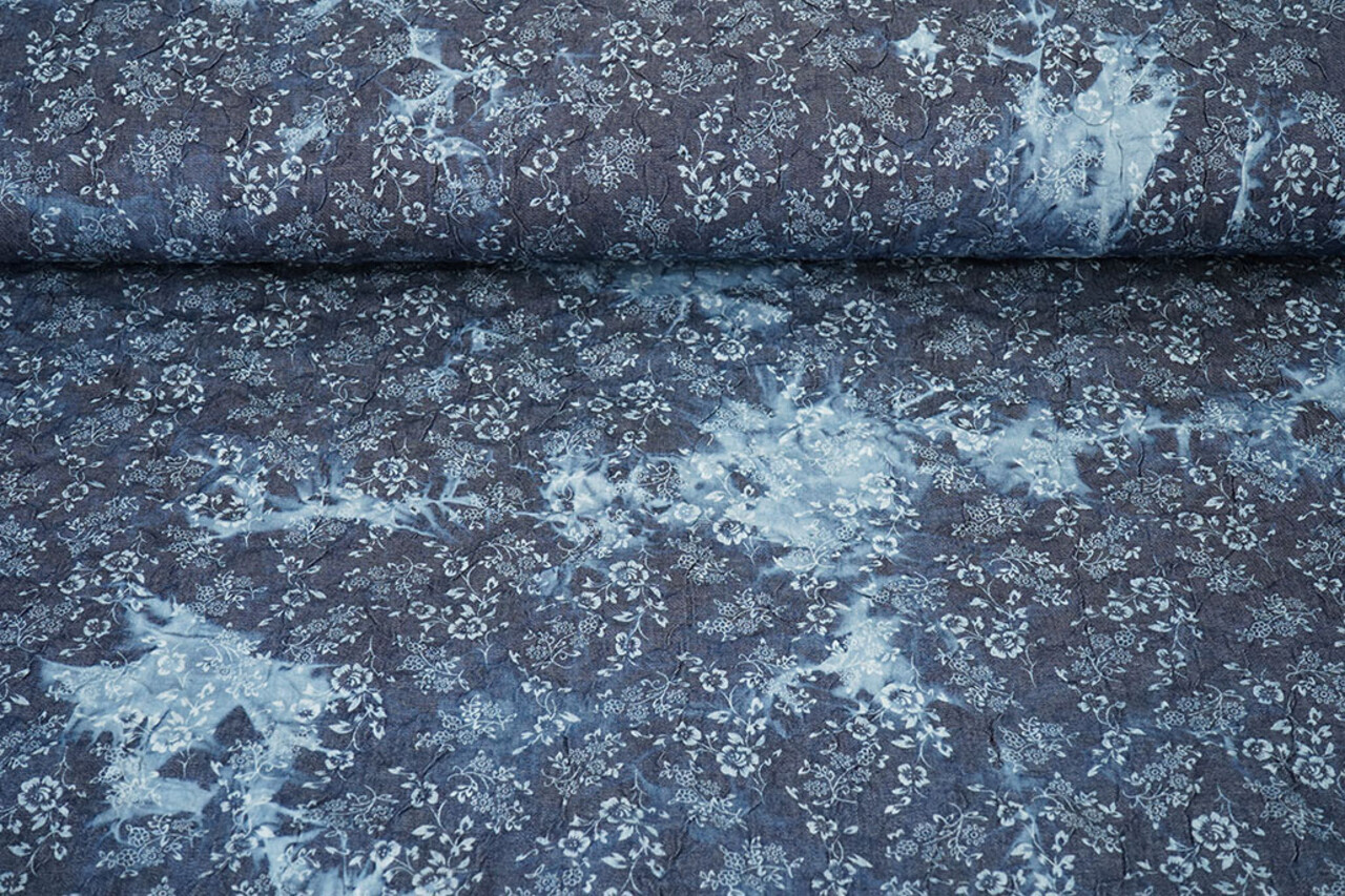 Bedruckte Crinkle Jeans Camille