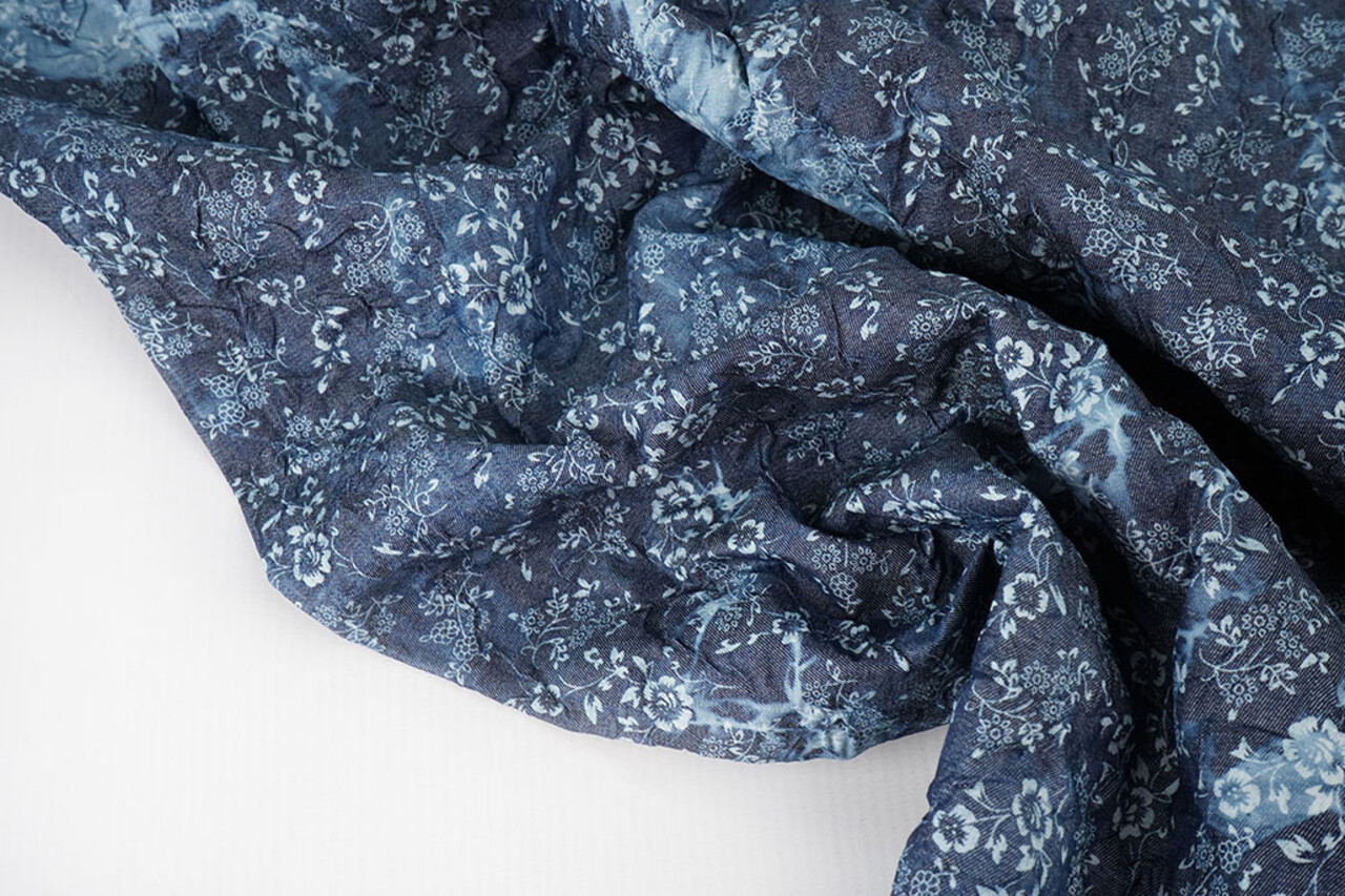 Stampata Effetto Stropicciato Denim Camille Stampata Effetto Stropicciato Denim Camille