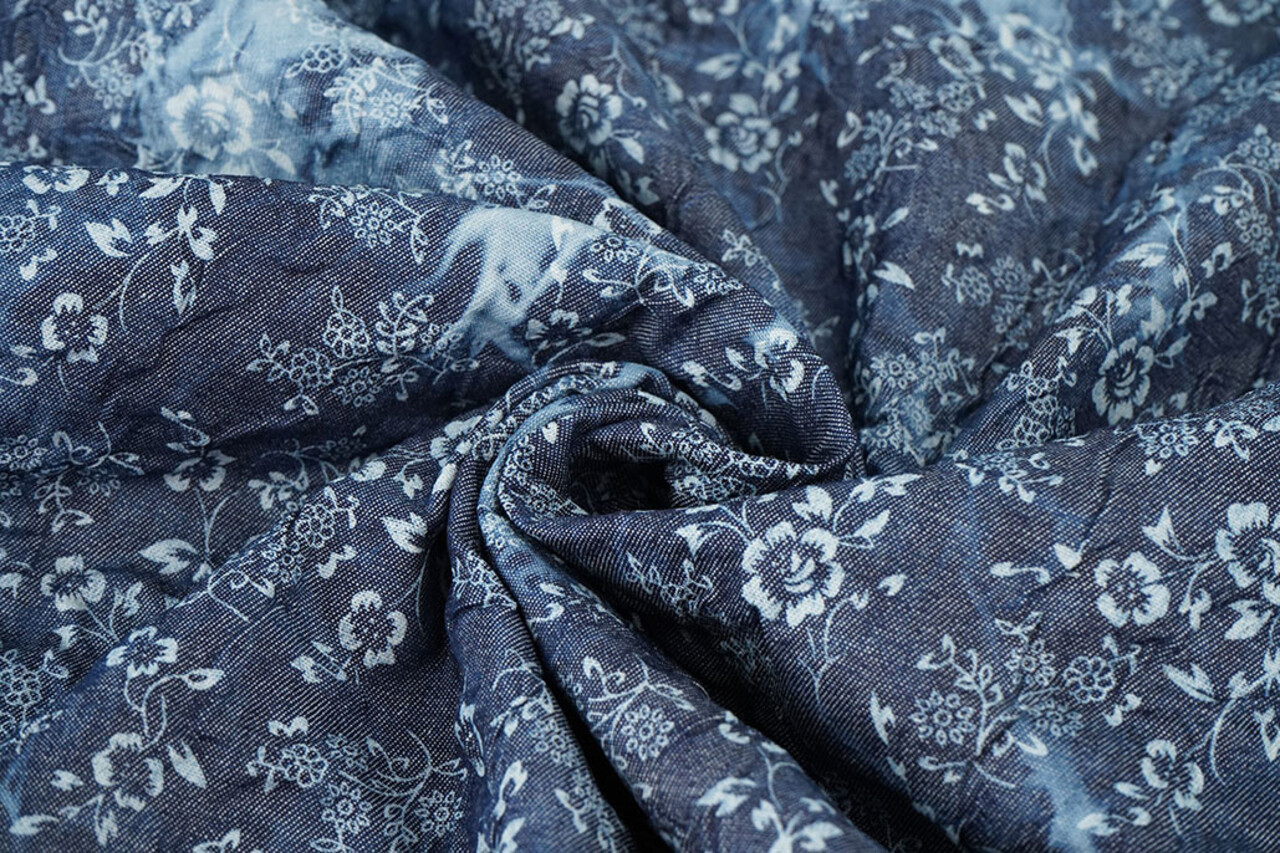 Bedruckte Crinkle Jeans Camille