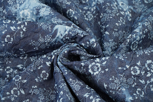 Estampada Arrugado Denim Camille