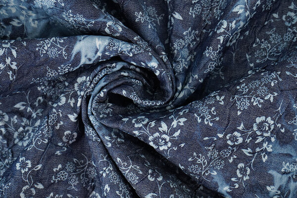 Imprimé Crêpe Froissé Jeans Camille Imprimé Crêpe Froissé Jeans Camille
