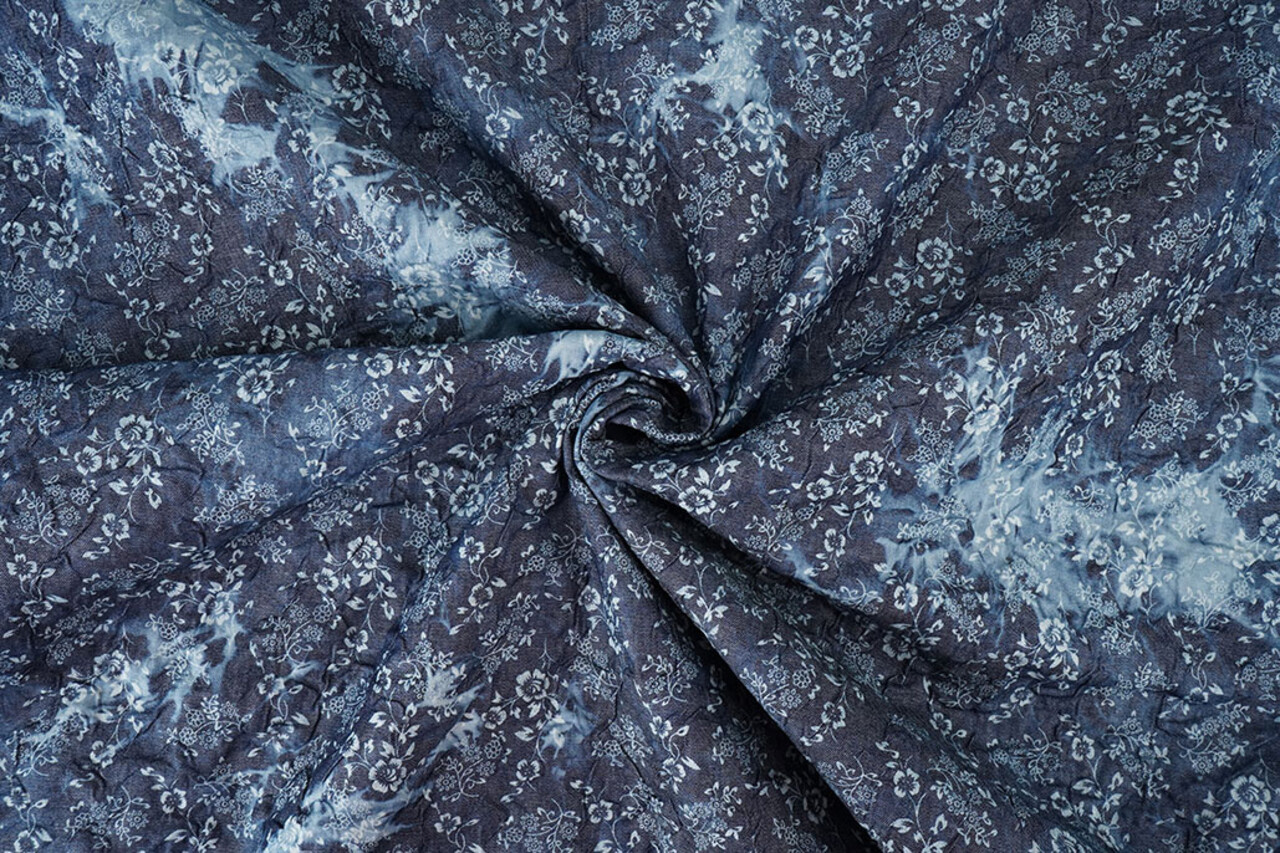 Stampata Effetto Stropicciato Denim Camille Stampata Effetto Stropicciato Denim Camille