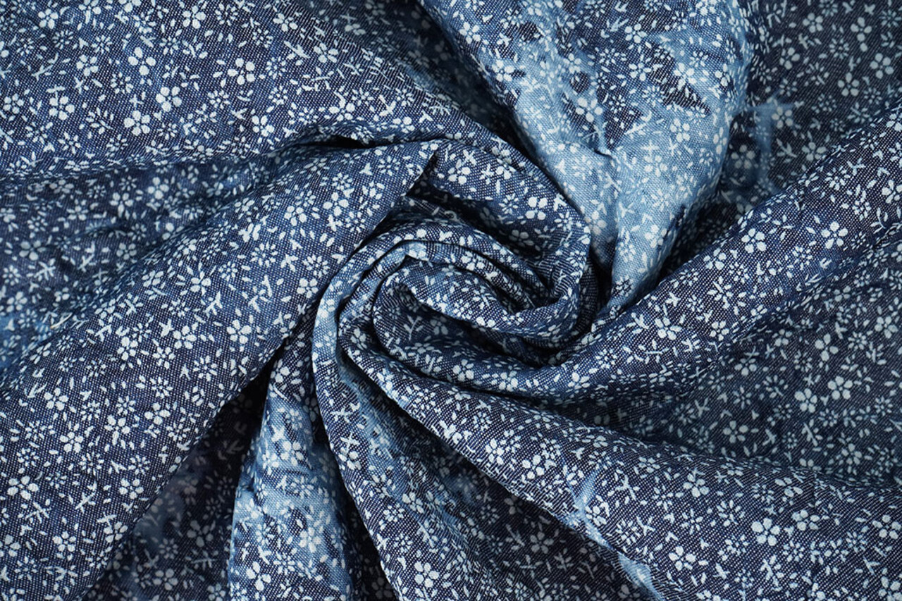 Imprimé Crêpe Froissé Jeans Elize Imprimé Crêpe Froissé Jeans Elize