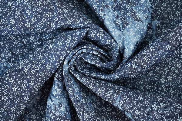 Imprimé Crêpe Froissé Jeans Elize Imprimé Crêpe Froissé Jeans Elize
