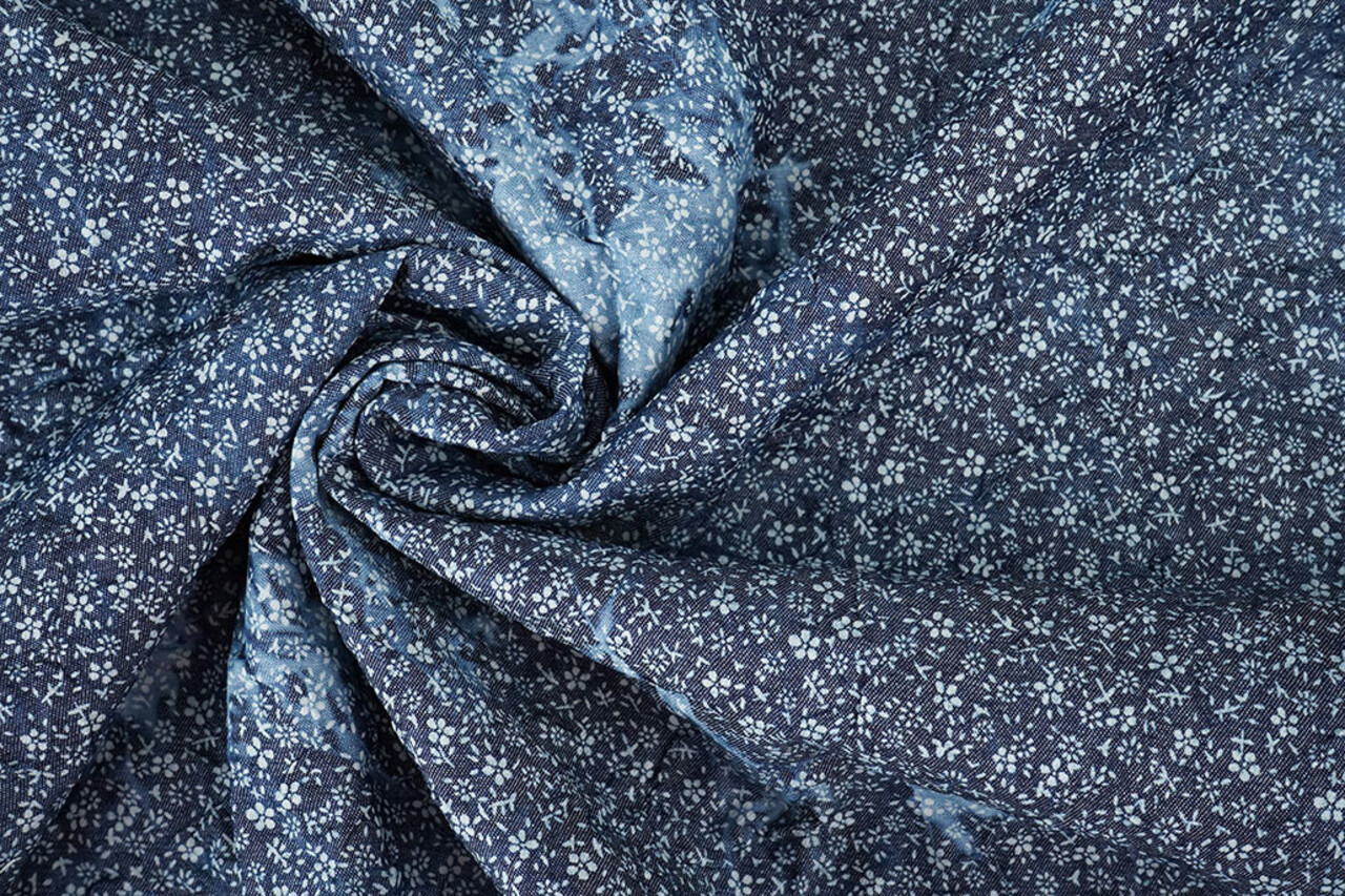 Imprimé Crêpe Froissé Jeans Elize Imprimé Crêpe Froissé Jeans Elize