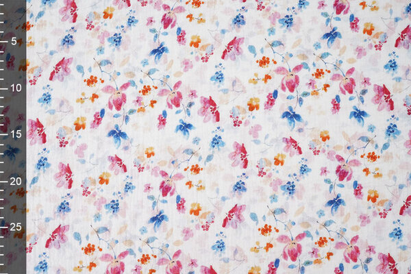 Baumwoll Musselin Blumen Kiki