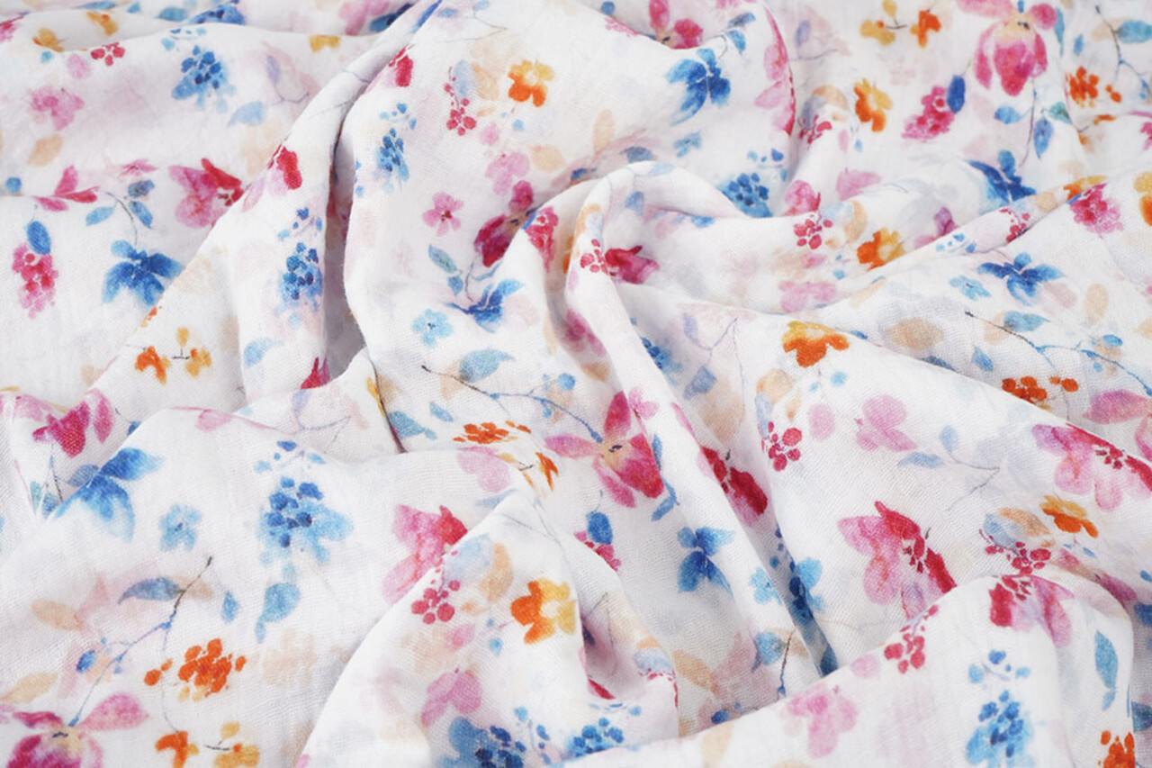 Coton Double Gaze Fleurs Kiki Coton Double Gaze Fleurs Kiki