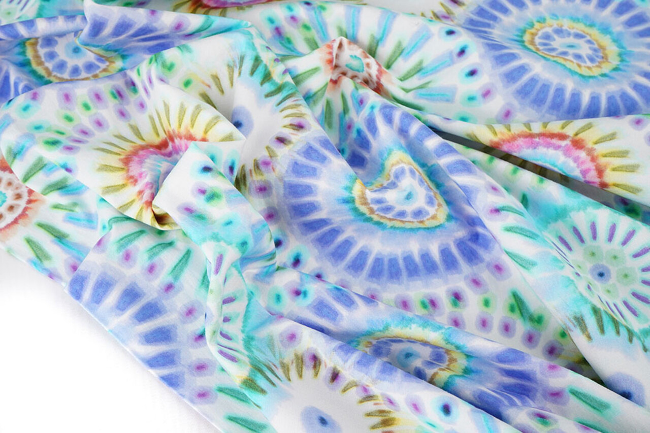 Stretch Coton Bowien Lilas Bleu Stretch Coton Bowien Lilas Bleu